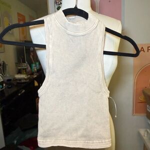 FP Movement by Free People Ribbed White Tank Top